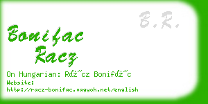 bonifac racz business card
